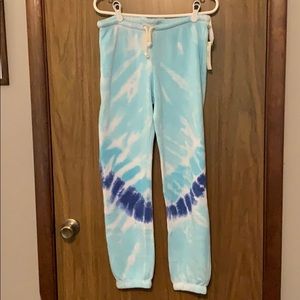 Summer Fleece-  Blue Tie Dye Joggers - NWT